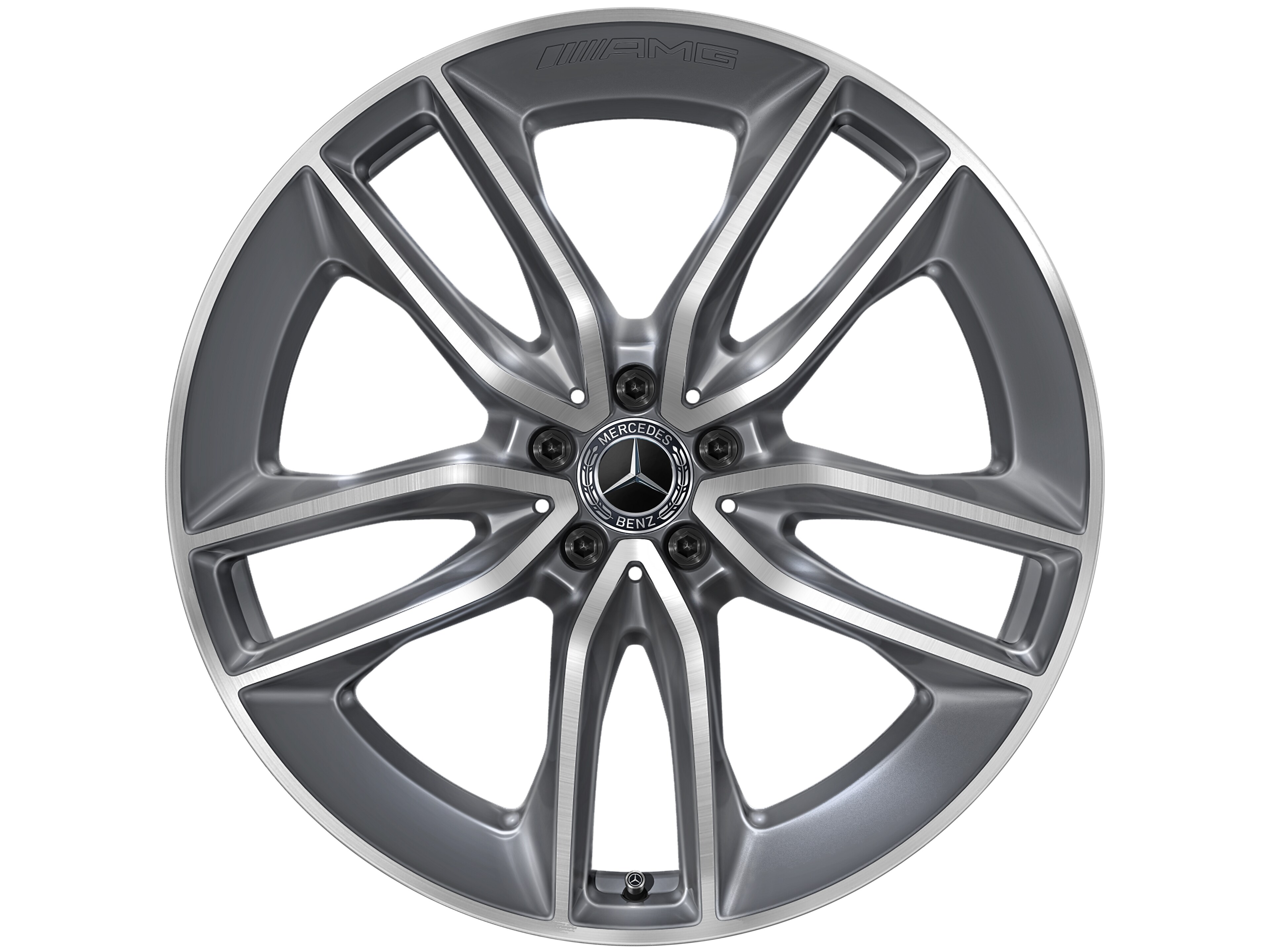 Mercedes-Benz - AMG 5-Doppelspeichen-Rad, 55,9 cm (22 Zoll), glanz AMG 5-Doppelspeichen-Rad, 55,9 cm (22 Zoll), glanz