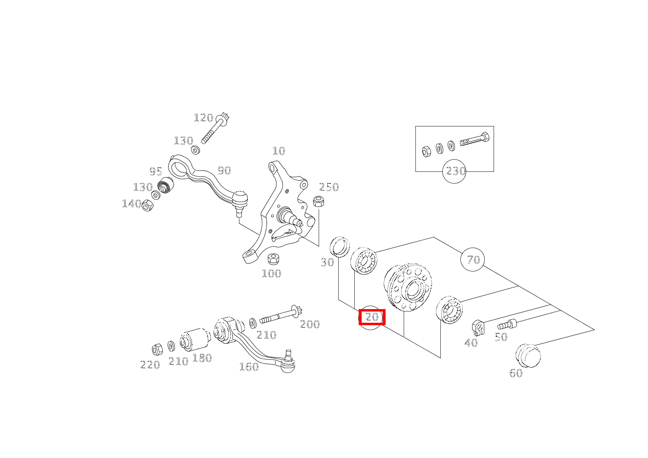 Vorderradnabe MIT RADLAGER SLK 55 AMG Roadster 171 Vorderradnabe MIT RADLAGER SLK 55 AMG Roadster 171