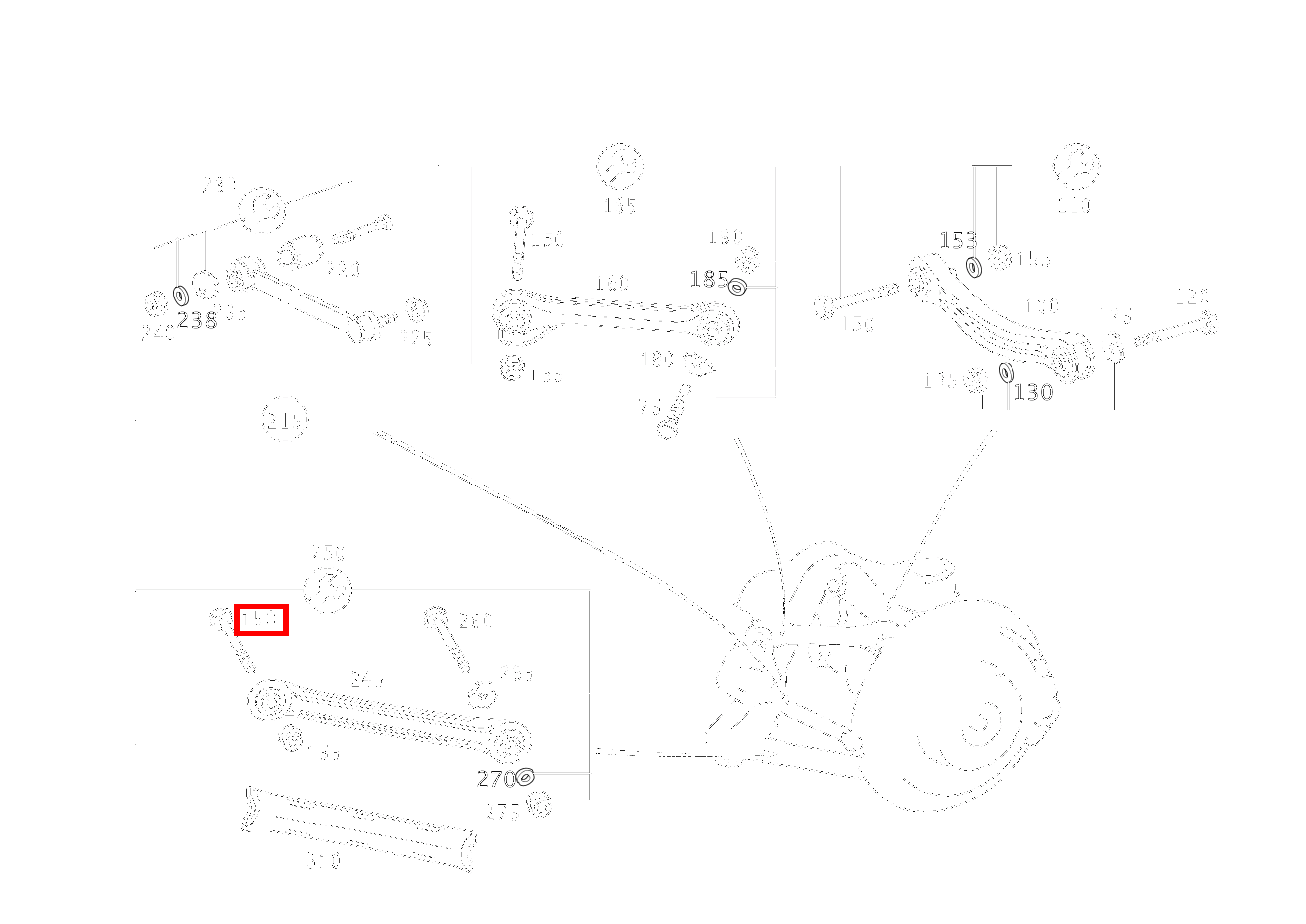 ZYLINDERSCHRAUBE SCHUB-,STURZ-,ZUGSTREBEN AN HINTERACHSTRAEGER; M12X1.5X60 SLK 320 AMG KOMP 170