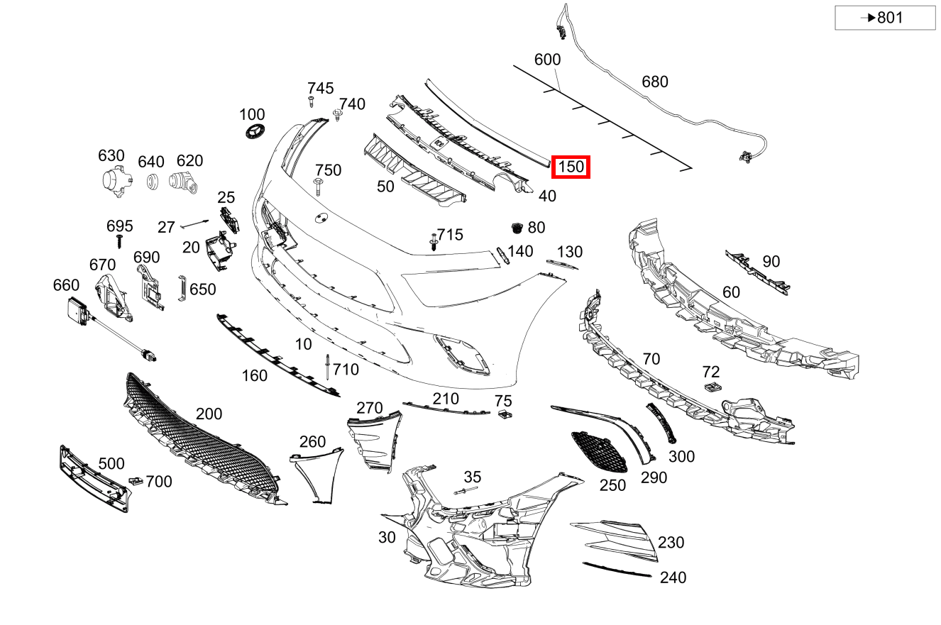 DICHTUNG VORBAU GRUNDTRAEGER OBEN Mercedes-Benz CLS 53 AMG 4M+ 257 DICHTUNG VORBAU GRUNDTRAEGER OBEN Mercedes-Benz CLS 53 AMG 4M+ 257