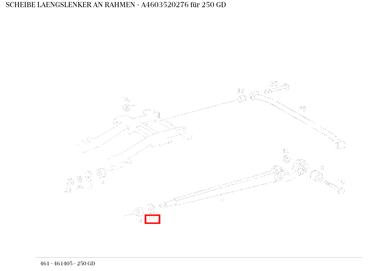 Scheibe LAENGSLENKER AN RAHMEN 250 GD 461 Scheibe LAENGSLENKER AN RAHMEN 250 GD 461