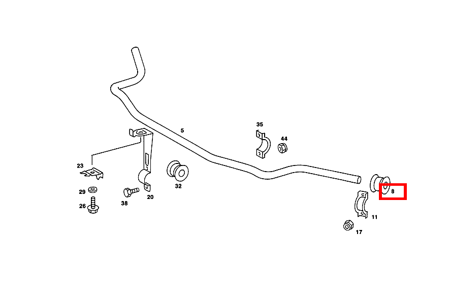 Gummilager DREHSTAB AN QUERLENKER 190 E 2.6 Limousine 201 Gummilager DREHSTAB AN QUERLENKER 190 E 2.6 Limousine 201