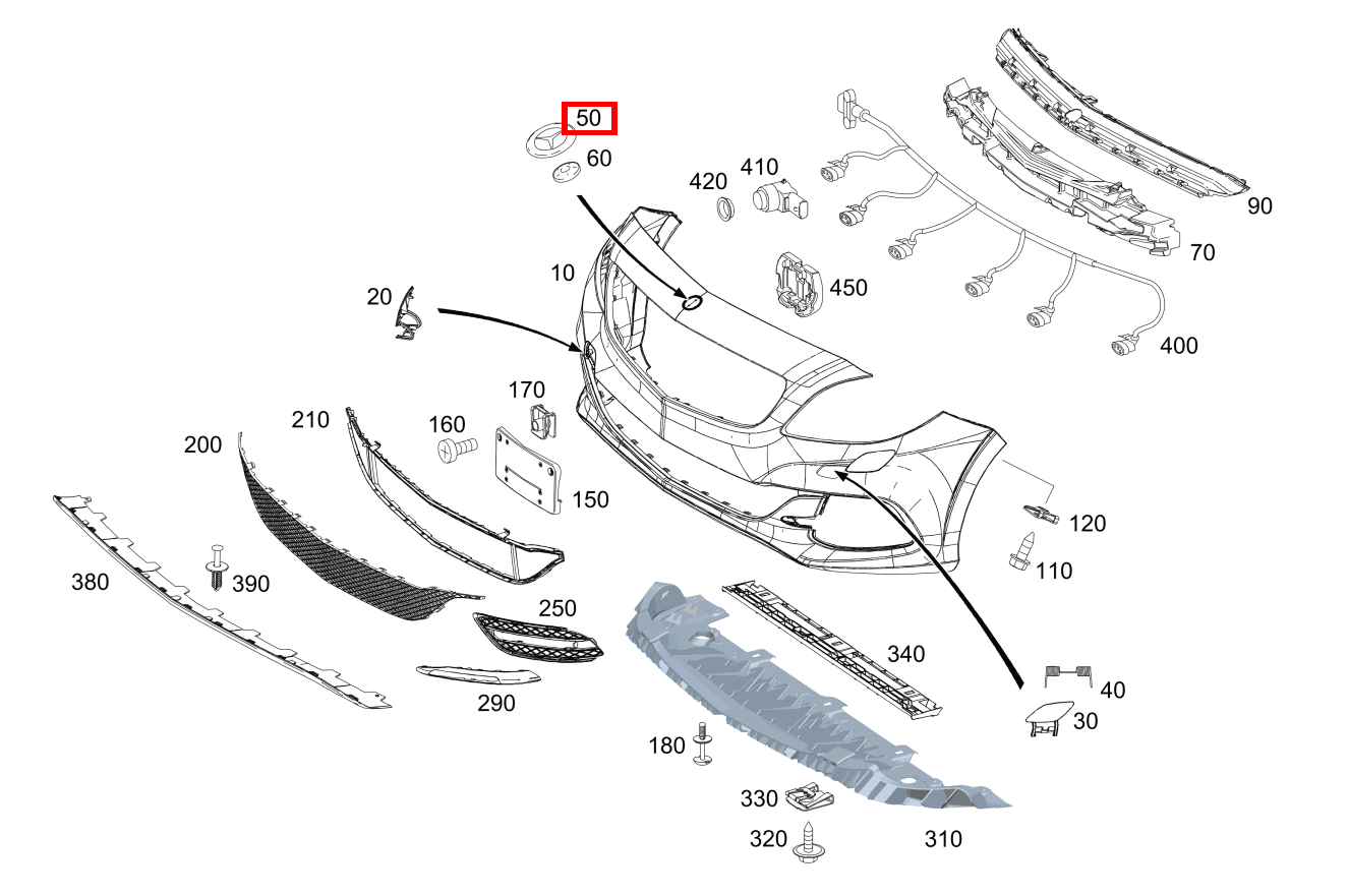 Firmenzeichen An Stoßfänger ELECTRIC DRIVE 242