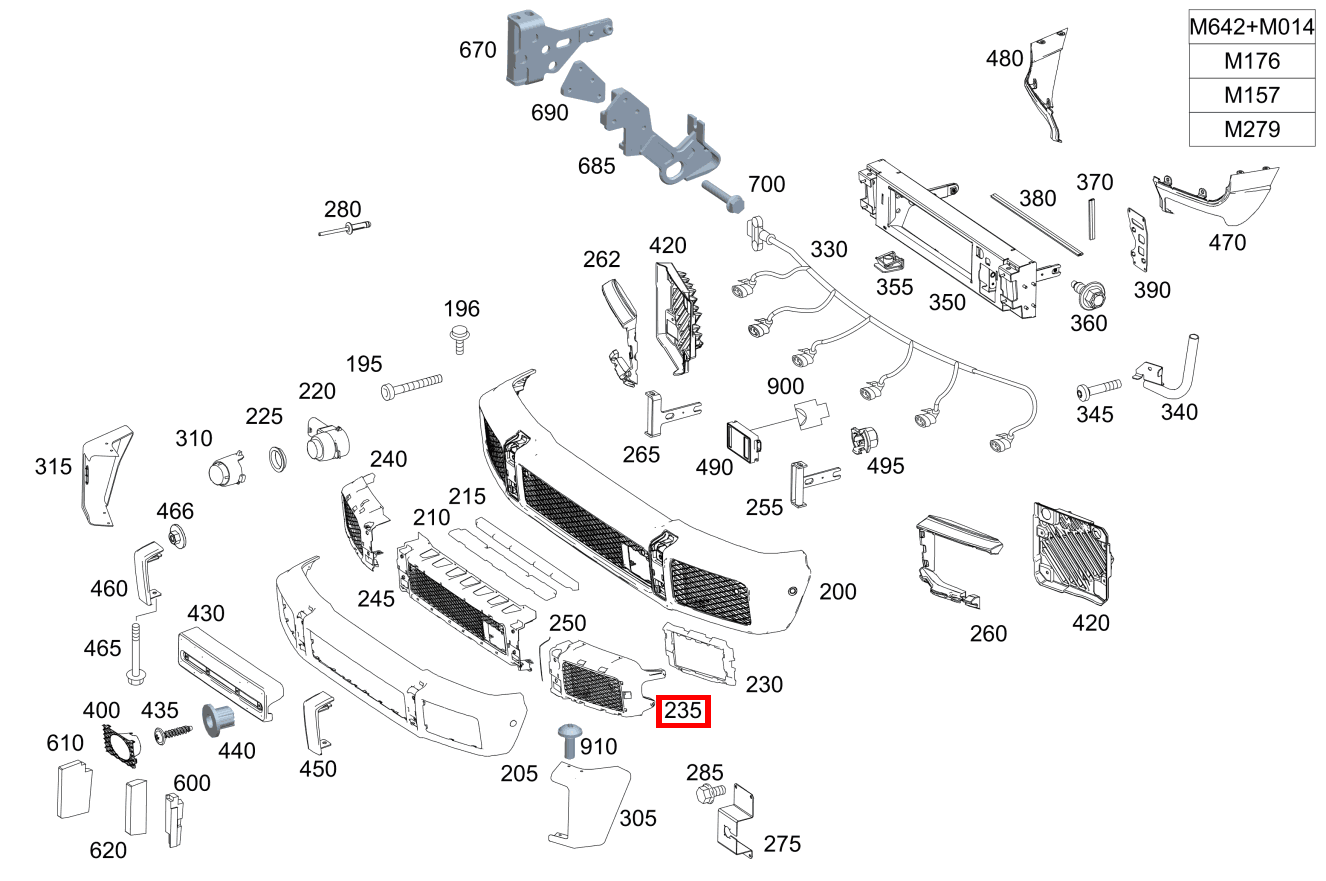 Abdeckgitter Links Mercedes-AMG G 65 463 Abdeckgitter Links Mercedes-AMG G 65 463