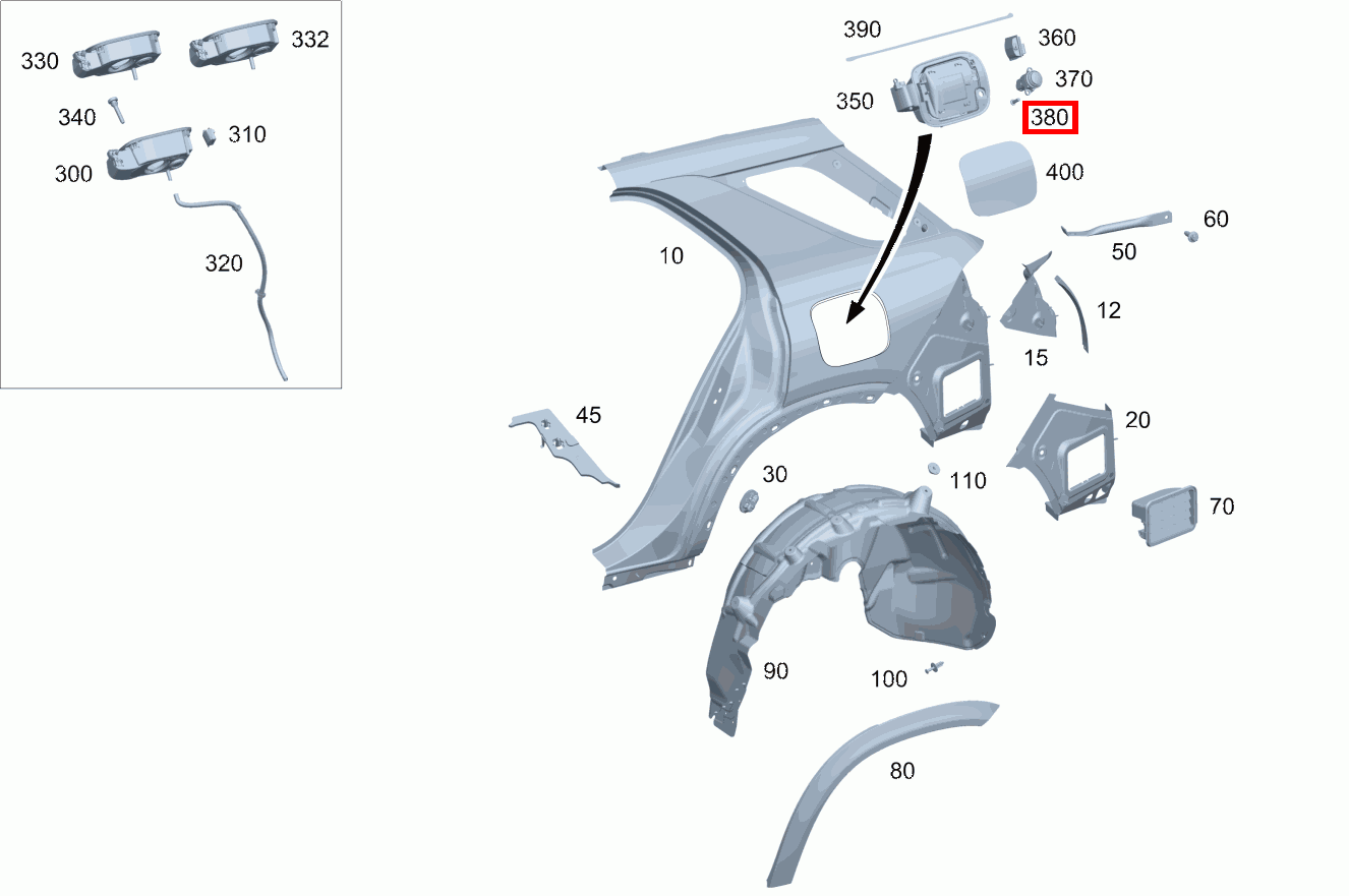 Sechsrundschraube AN STECKDOSENMULDE; 4X12 GLE 350 d 4MATIC Coupé 292
