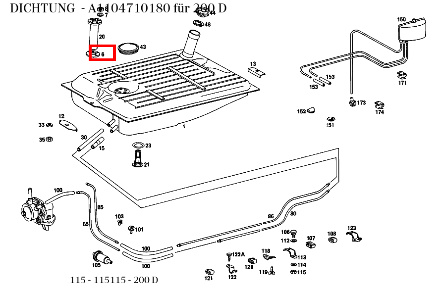 ABDICHTUNG 200 D 115 ABDICHTUNG 200 D 115