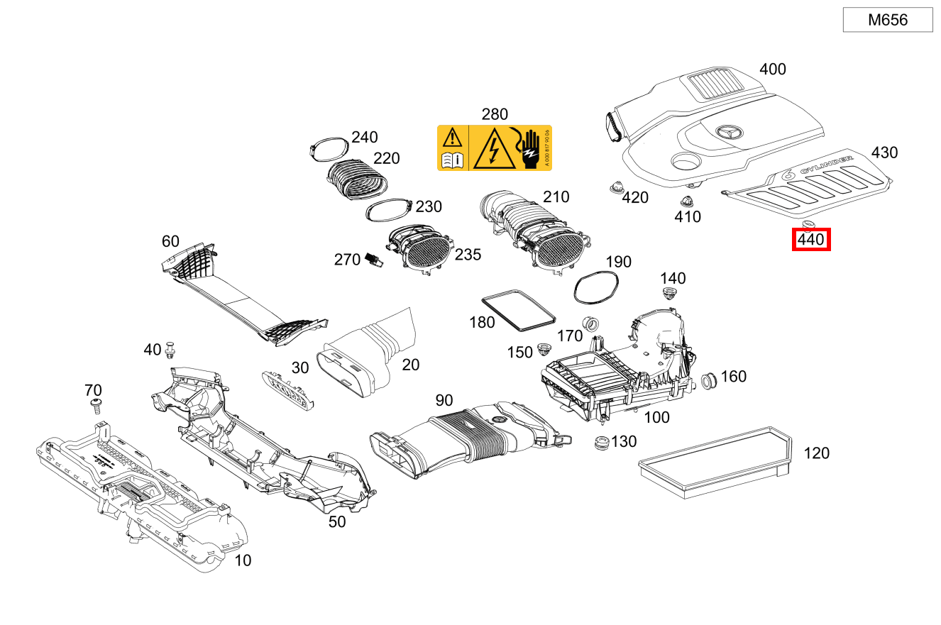 Verschlussstopfen Motorabdeckung; 10mm M 166, GLE 167, S 223 und 