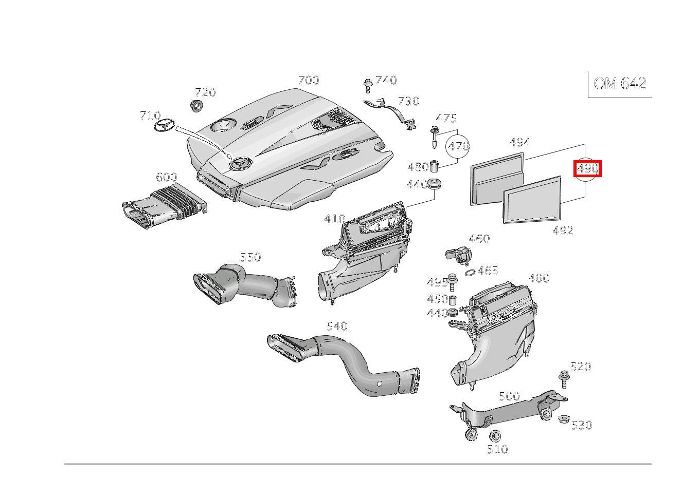 Teilesatz Filtereinsatz TEILESATZ LINKS UND RECHTS ML/GLE 350 BT/D 4M 642826 292 Teilesatz Filtereinsatz TEILESATZ LINKS UND RECHTS ML/GLE 350 BT/D 4M 642826 292