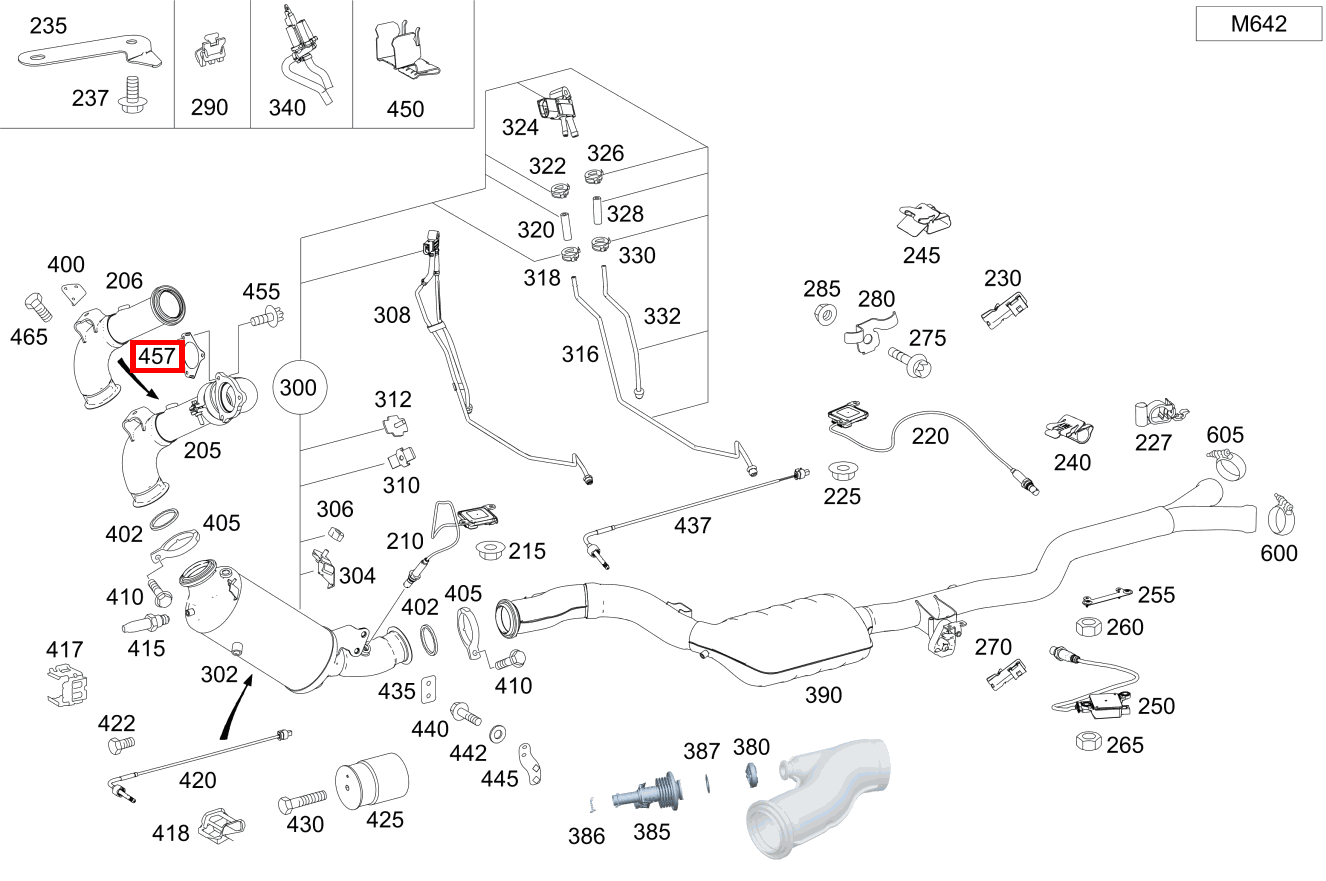 Flanschdichtung ZWISCHEN KATALYSATOR UND TURBOLADER R 300 CDI SUV-Tourer (langer Radstand) 251 Flanschdichtung ZWISCHEN KATALYSATOR UND TURBOLADER R 300 CDI SUV-Tourer (langer Radstand) 251
