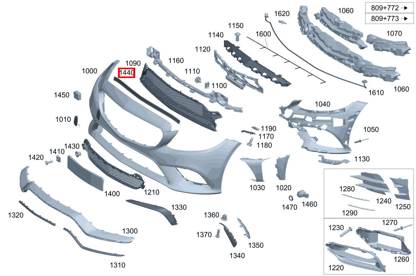 DICHTUNG VORBAU Stoßfängerverkleidung oben C 180 Cabriolet 253 DICHTUNG VORBAU Stoßfängerverkleidung oben C 180 Cabriolet 253