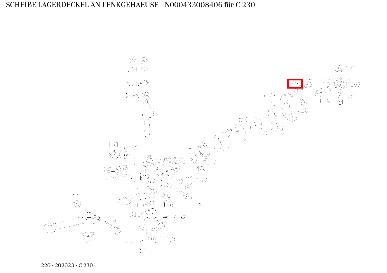 Scheibe LAGERDECKEL AN LENKGEHAEUSE C 230 220 Scheibe LAGERDECKEL AN LENKGEHAEUSE C 230 220