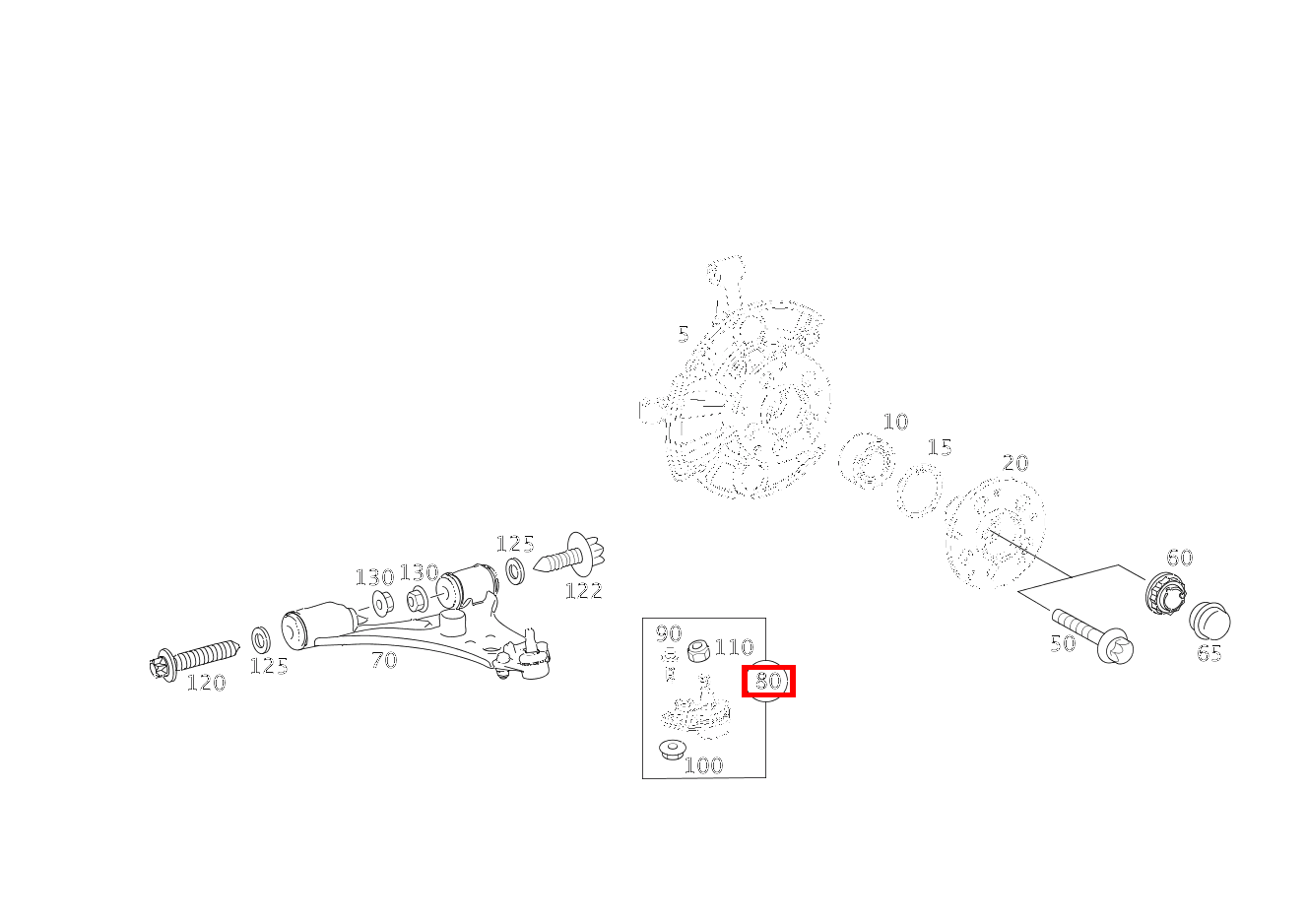 TEILESATZ KUGELGELENK ACHSSCHENKEL AN QUERLENKER, RECHTS A 160 BlueEFFICIENCY Limousine 205 TEILESATZ KUGELGELENK ACHSSCHENKEL AN QUERLENKER, RECHTS A 160 BlueEFFICIENCY Limousine 205