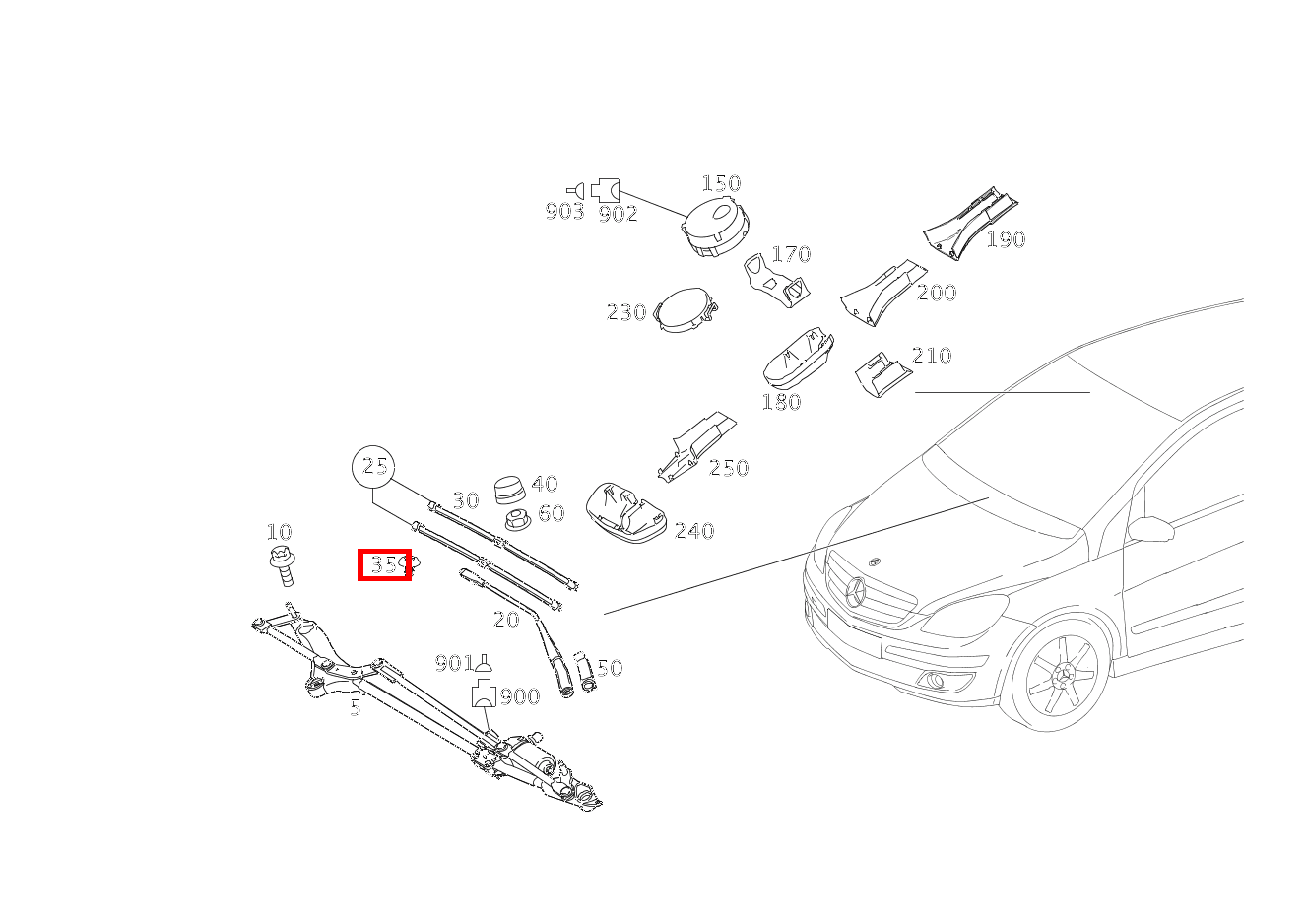 Stopfen SCHEIBENWISCHER B 180 246