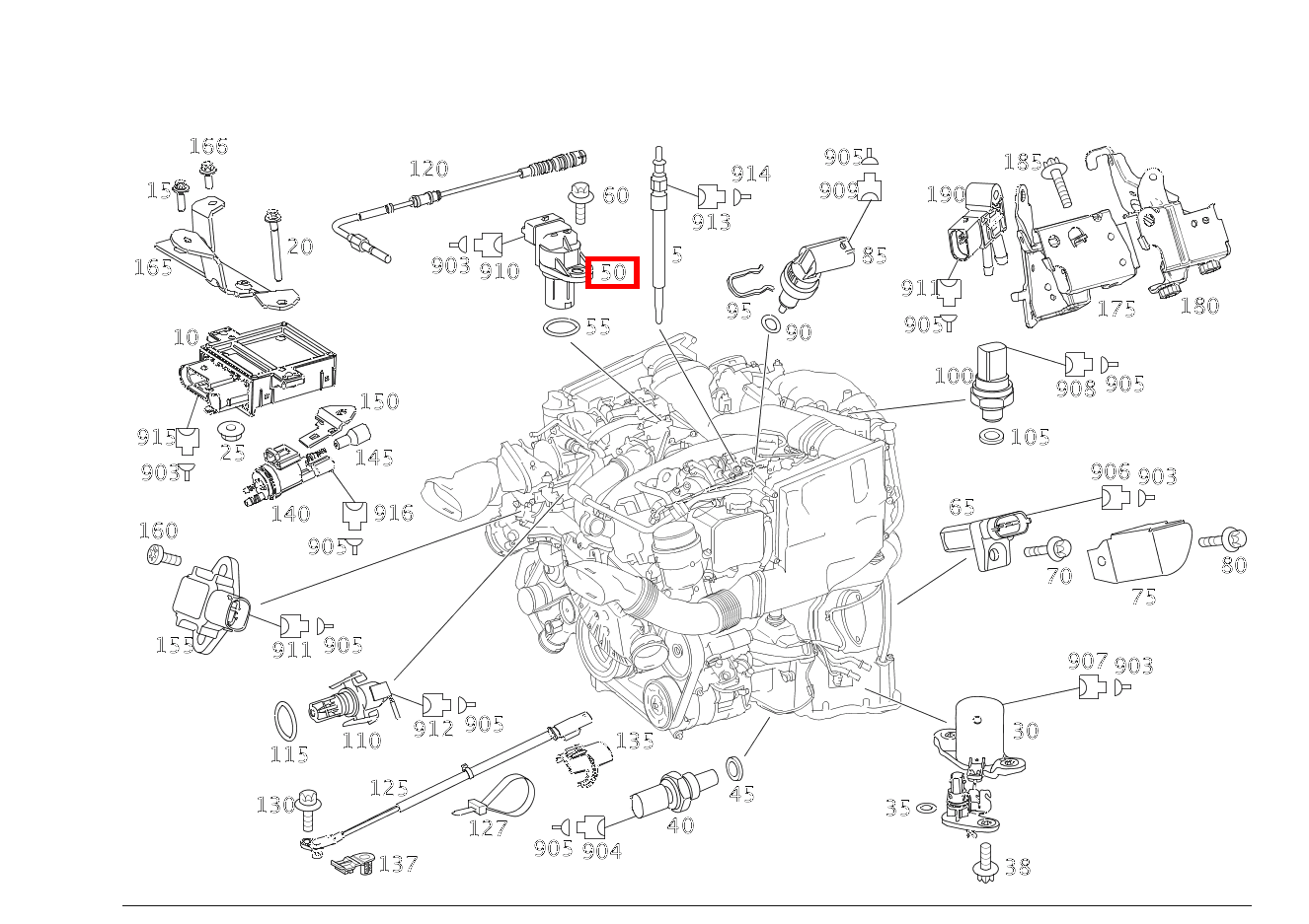 Positionssensor Nockenwelle GL 350 BlueTEC 4MATIC Off-Roader 164
