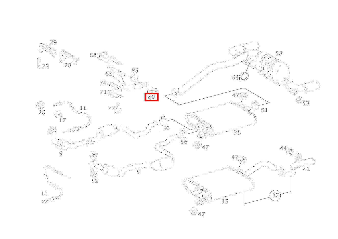 Platte AUSPUFFROHR VORN AN GETRIEBE ML 500 Off-Roader 163 Platte AUSPUFFROHR VORN AN GETRIEBE ML 500 Off-Roader 163