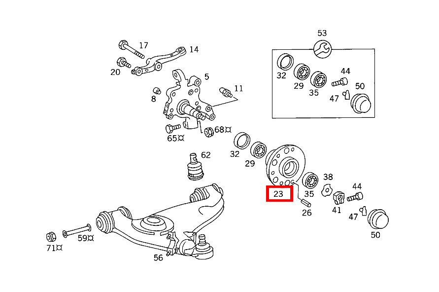 Vorderradnabe E 250 FL 124