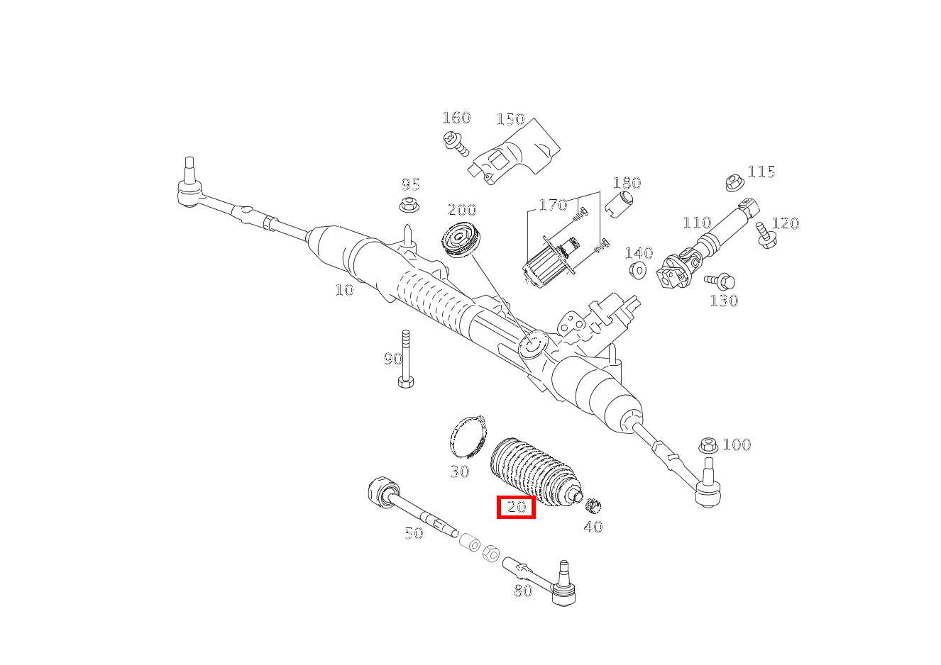 Manschette AN SPURSTANGE CL500 4M BE 216