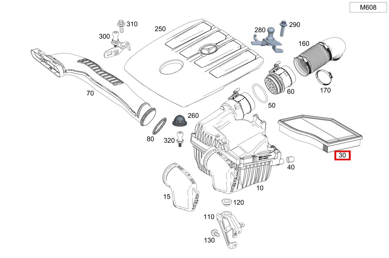 Luftfiltereinsatz A 180 d Limousine BCA 177