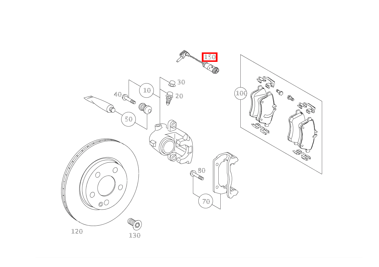 Belagverschleisssensor BREMSBELAGVERSCHLEISSANZEIGE B 200 Turbo Sports Tourer 245 Belagverschleisssensor BREMSBELAGVERSCHLEISSANZEIGE B 200 Turbo Sports Tourer 245