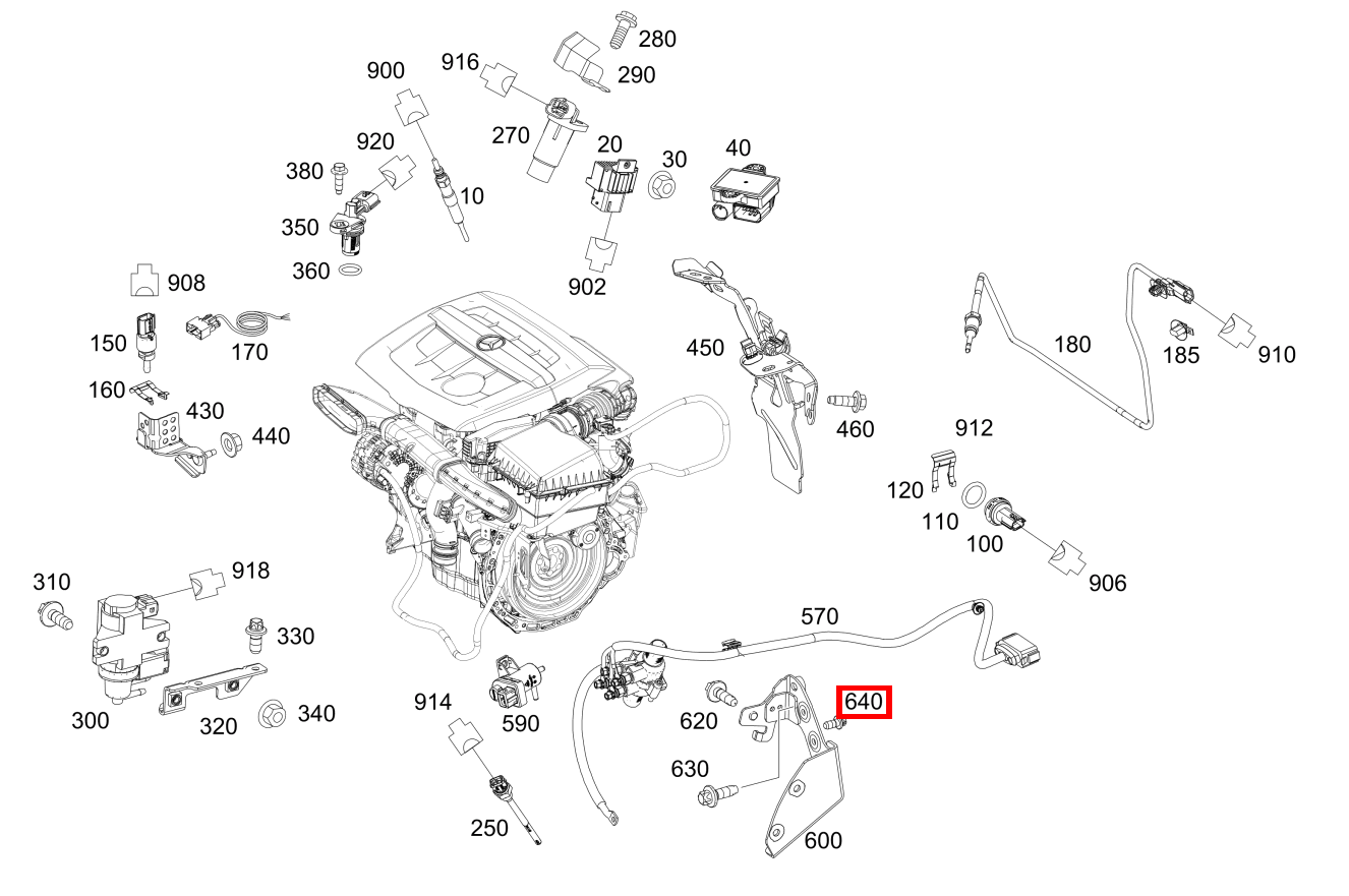 Sechsrundschraube Heizelement an Halter; M6X12 GLA 200 d 4MATIC Sport Utility Vehicle 156 Sechsrundschraube Heizelement an Halter; M6X12 GLA 200 d 4MATIC Sport Utility Vehicle 156