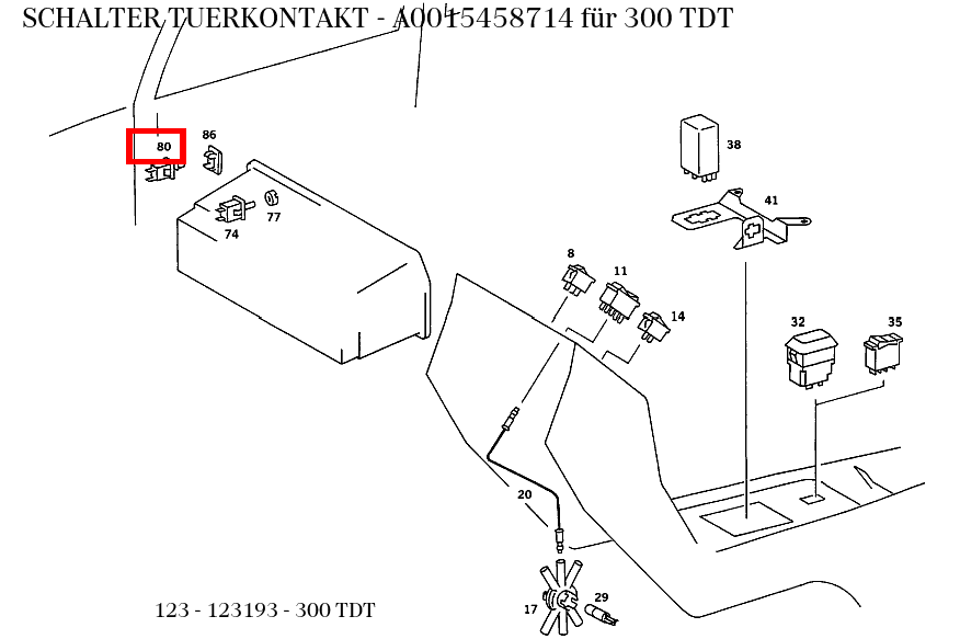 Schalter TUERKONTAKT 300 TDT 123