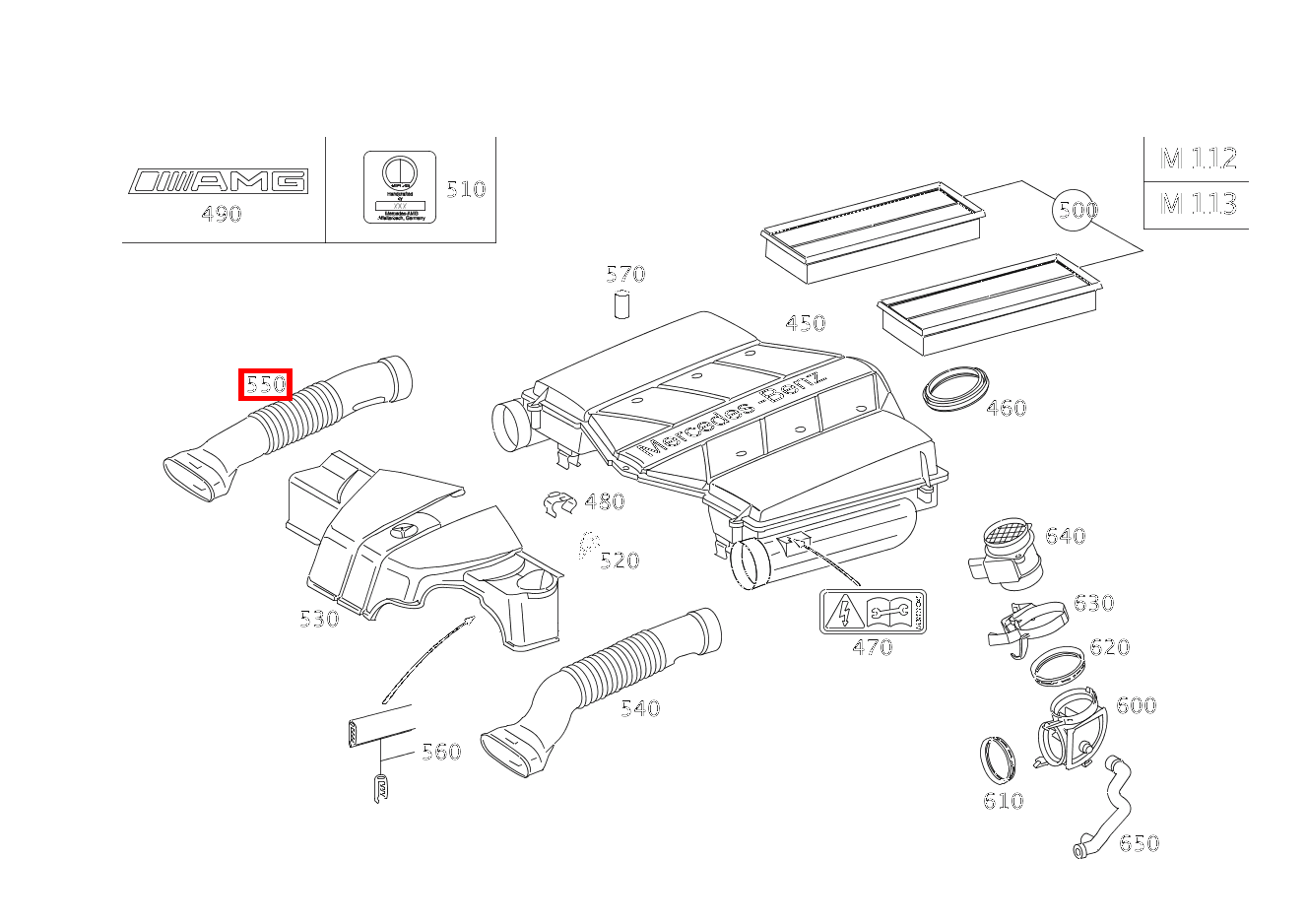 Rohrkrümmer RECHTS CLK 55 AMG Cabriolet 209 Rohrkrümmer RECHTS CLK 55 AMG Cabriolet 209