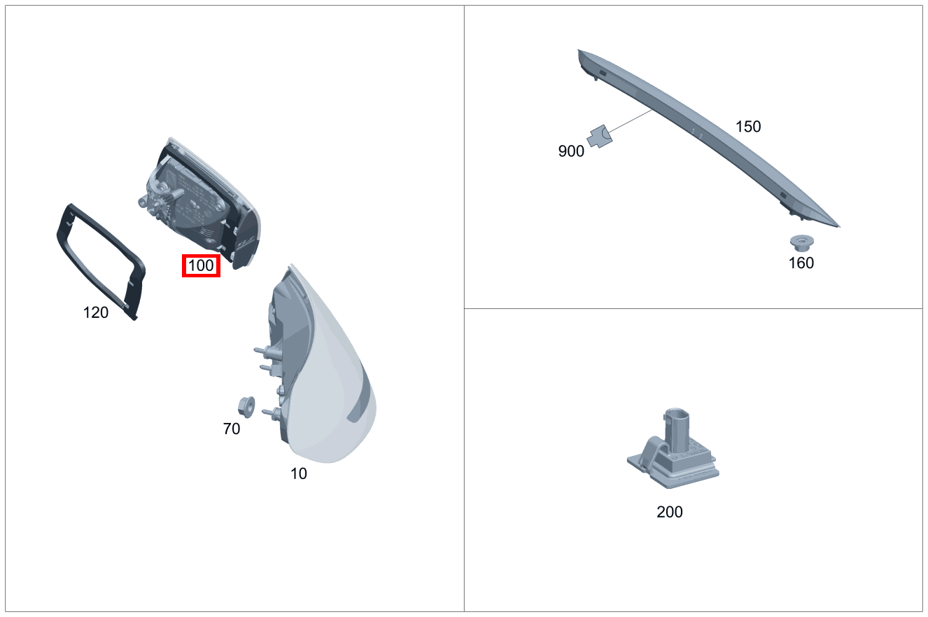 Heckleuchtenkombination Links Mercedes-AMG C 63 S Cabriolet 205