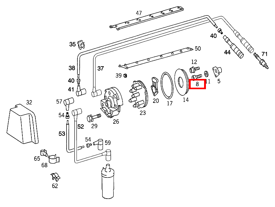 Zylinder-Schraube M 8X20; M8X20 E 300 T 4-Matic 124 Zylinder-Schraube M 8X20; M8X20 E 300 T 4-Matic 124