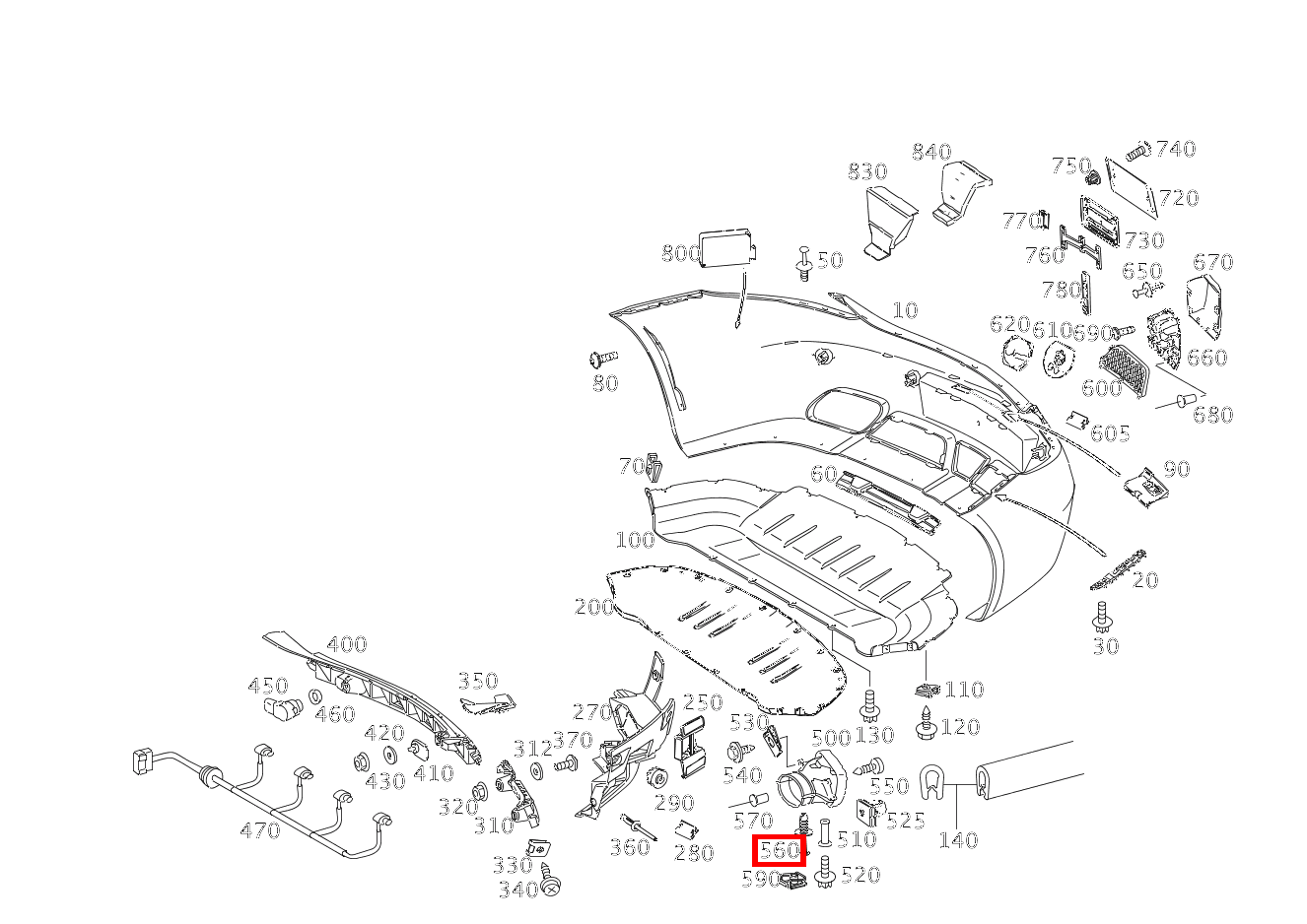 Spreizniet BEFESTIGUNG HALTER ENDROHRBLENDE; 5mm SLS AMG GT Roadster Final Edition 197 Spreizniet BEFESTIGUNG HALTER ENDROHRBLENDE; 5mm SLS AMG GT Roadster Final Edition 197