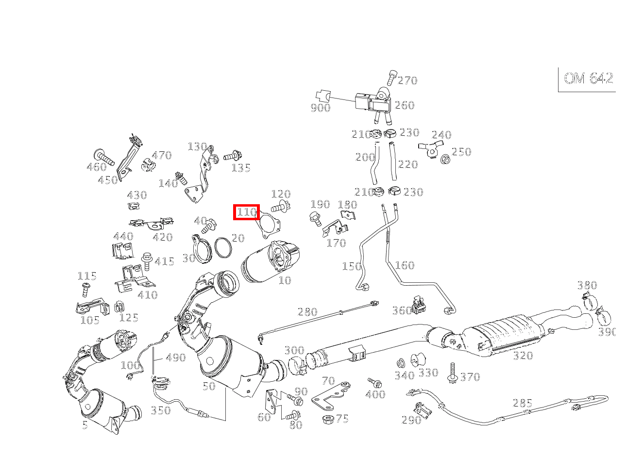 Flanschdichtung ZWISCHEN AUSPUFFROHR UND TURBOLADER E350CDI BE CA 207 Flanschdichtung ZWISCHEN AUSPUFFROHR UND TURBOLADER E350CDI BE CA 207