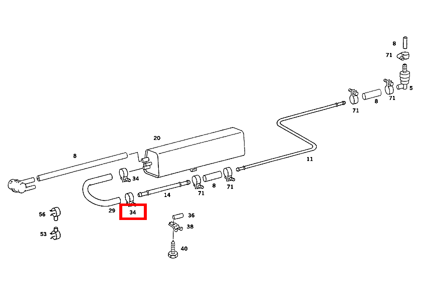 Schelle AKTIVKOHLEFILTER ZUR ENTLUEFTUNGSLEITUNG; 12-22 MM 500 SEC-126 126 Schelle AKTIVKOHLEFILTER ZUR ENTLUEFTUNGSLEITUNG; 12-22 MM 500 SEC-126 126