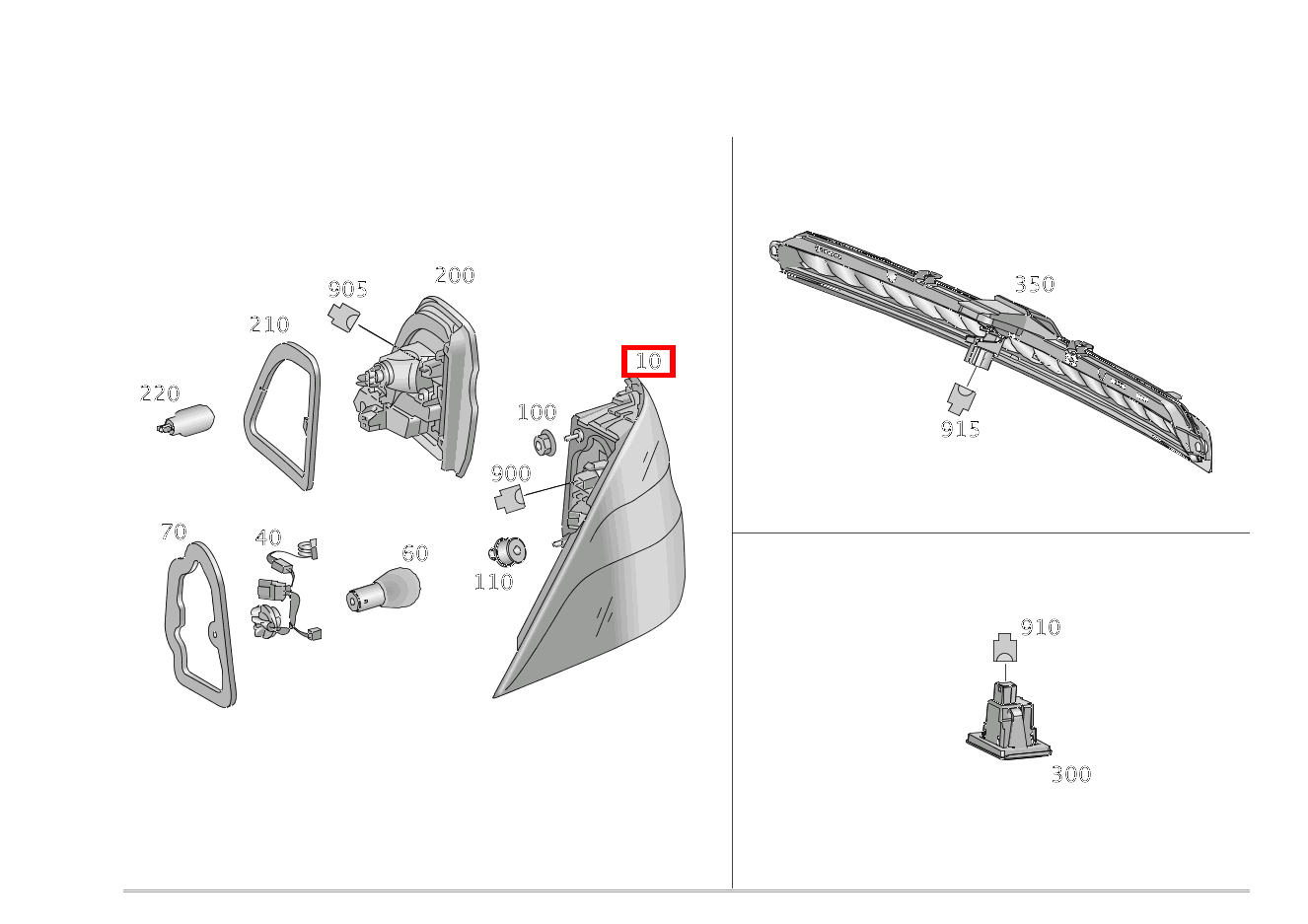 Heckleuchtenkombination LINKS für M-Klasse 166 kaufen 