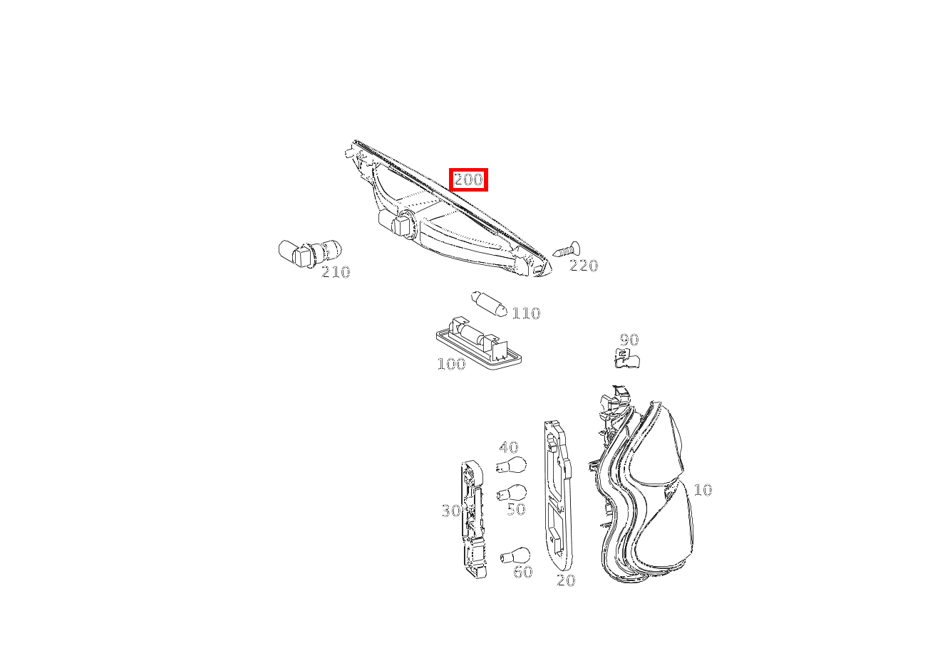 Bremsleuchte ZUSATZBREMSLEUCHTE fortwo coupé mhd 52 kW 460