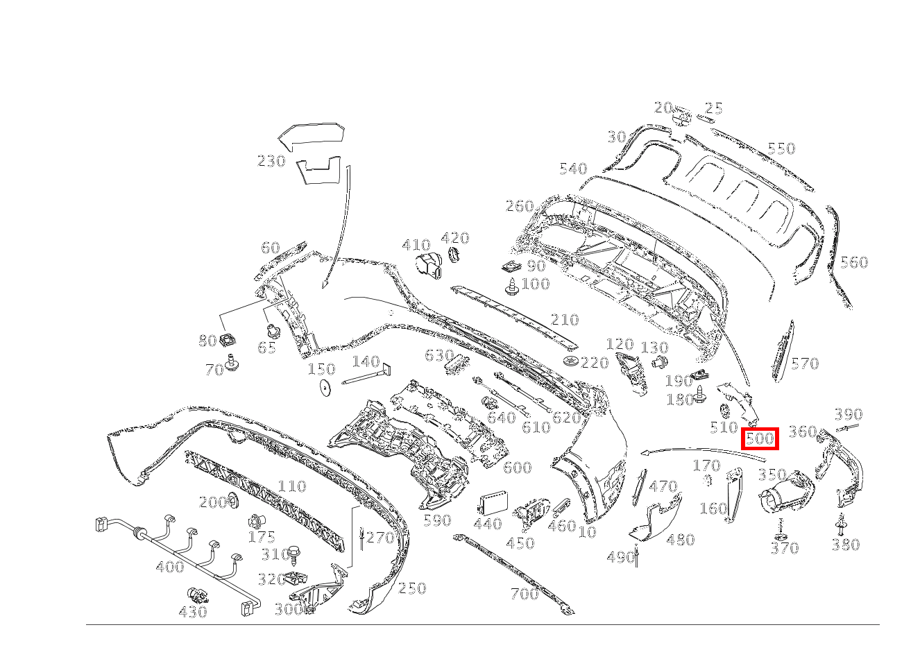 Abdeckung Stossfänger Links B 200 246