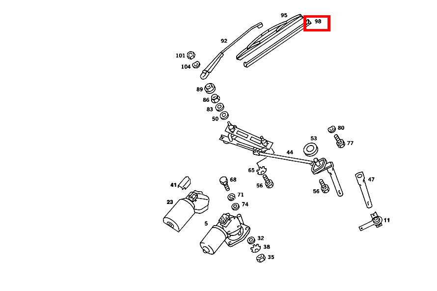 WISCHERGUMMI RECHTS für SLC 107, SE 116-Klasse kaufen