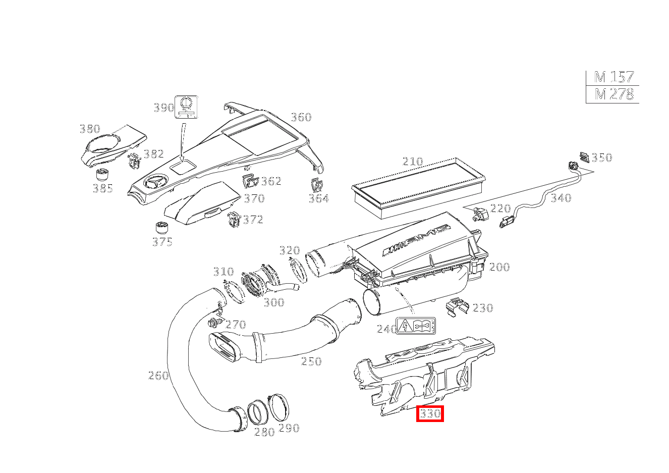 Geräuschisolierung ZWISCHEN LUFTFILTER LINKS UND ZYLINDERKOPFHAUBE SL63 AMG 231 Geräuschisolierung ZWISCHEN LUFTFILTER LINKS UND ZYLINDERKOPFHAUBE SL63 AMG 231