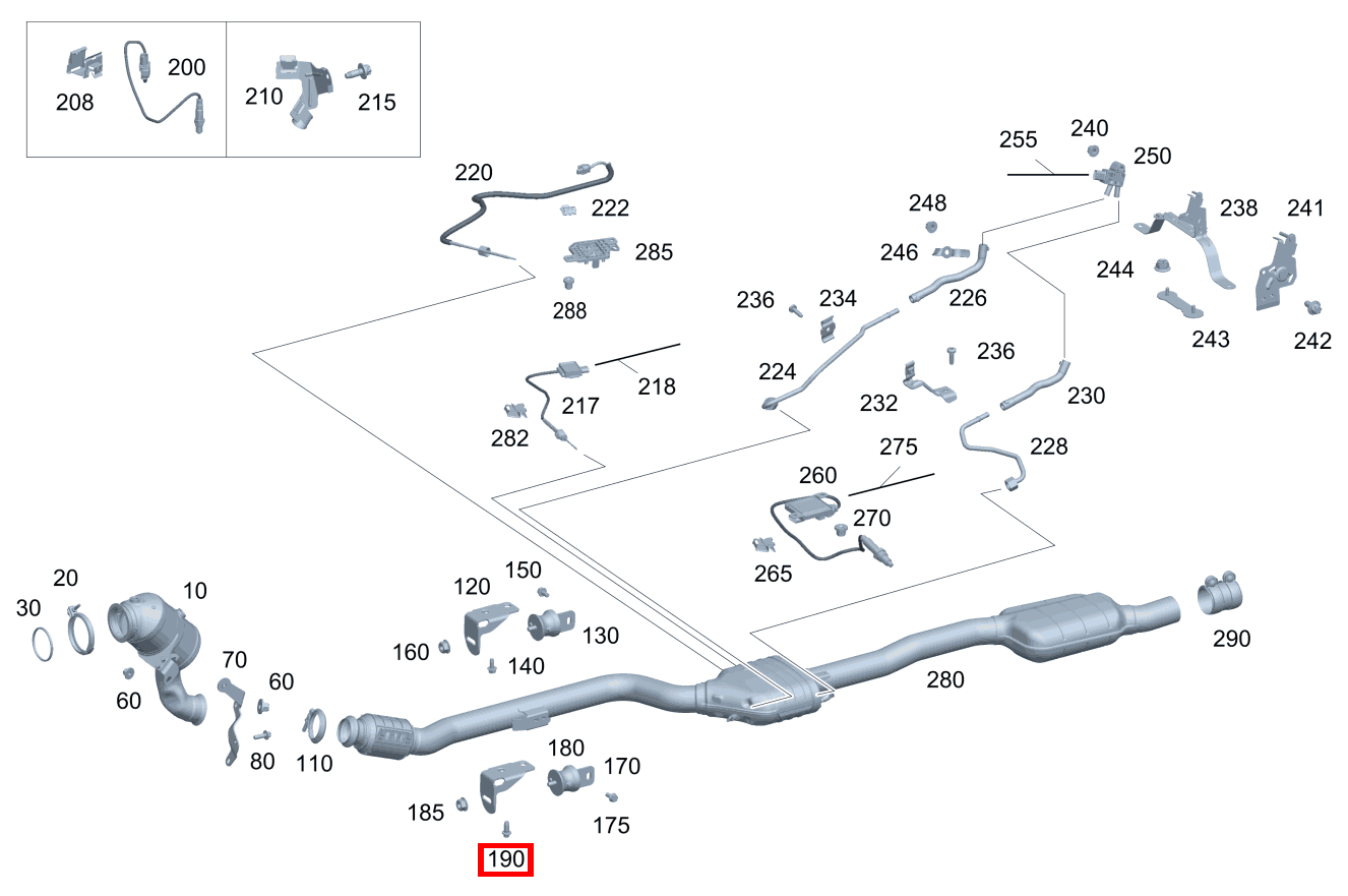 Gewindefurchende Schraube Halter an Aufnahme Motorträger links; M10X22 E 300 e T-Modell 213