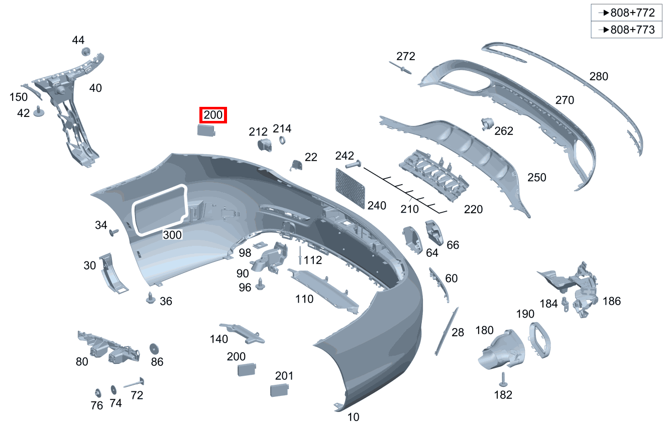 Radarsensor Außen links und rechts Mercedes-AMG C 63 S Cabriolet Edition 1 205