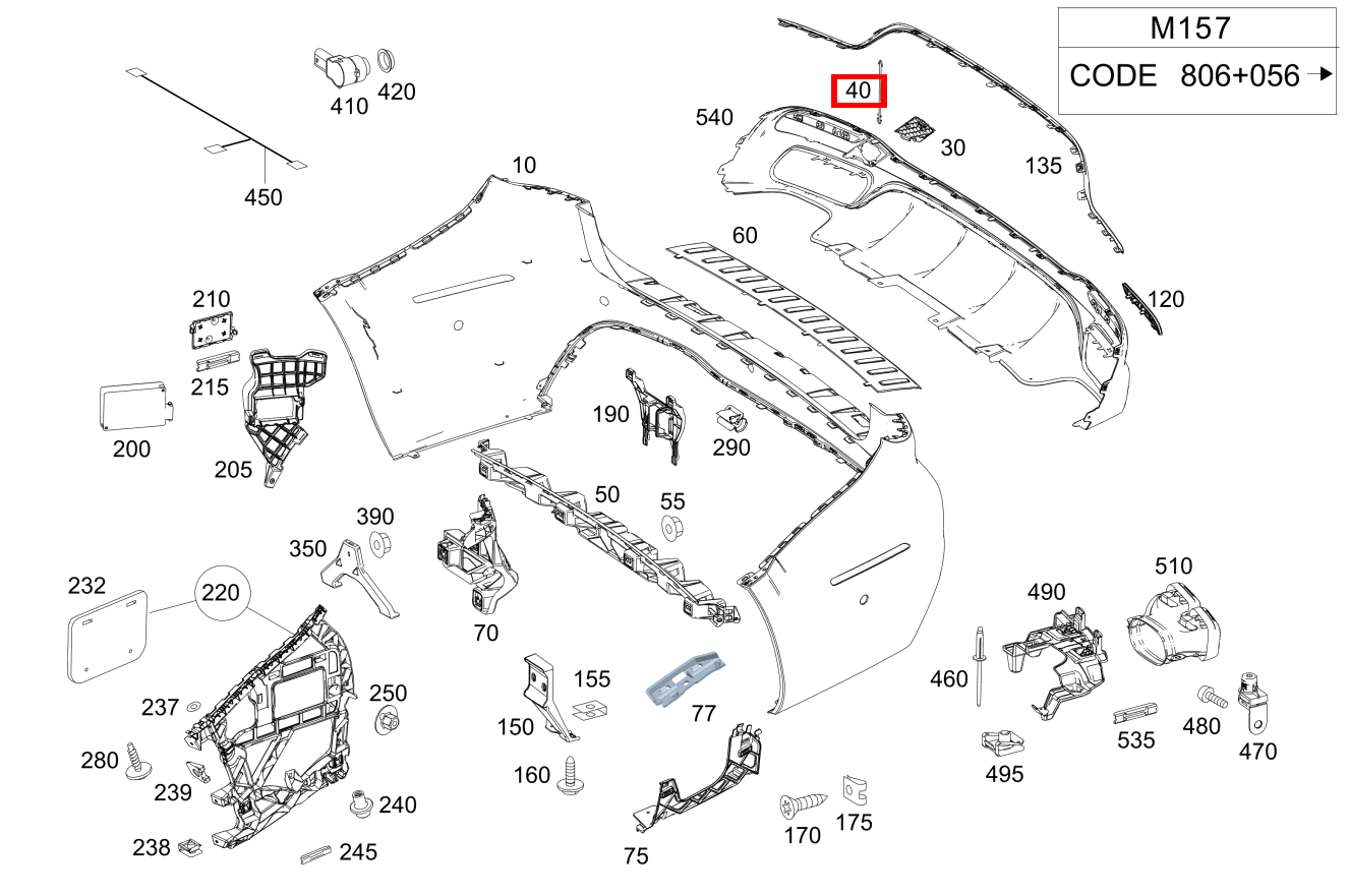 FANGBAND Abdeckung Abschleppöse Mercedes-AMG GLS 63 4MATIC Off-Roader 166