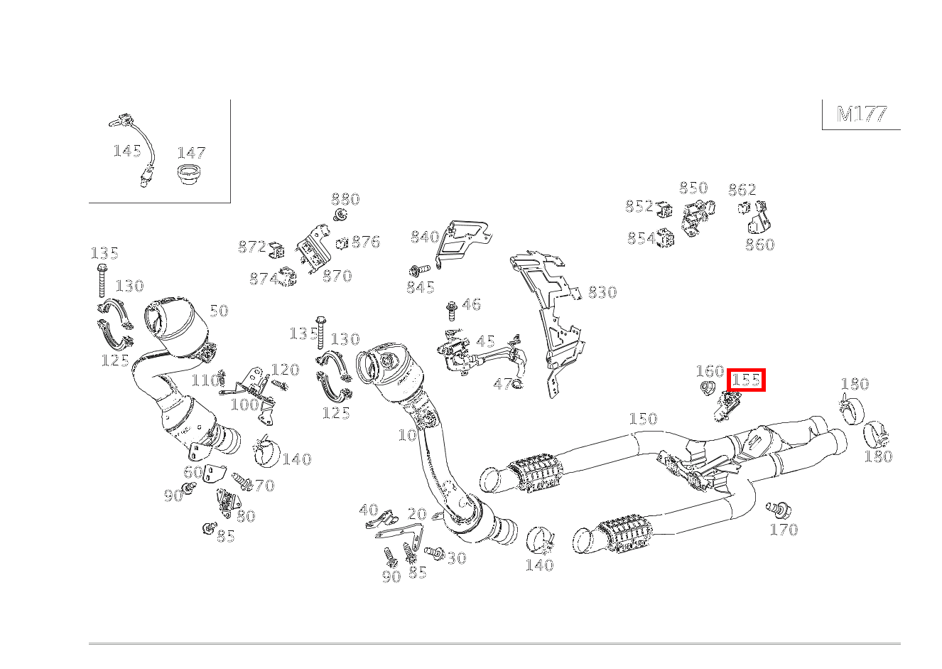 Aktuator AN ABGASLEITUNG MITTE S 63 AMG 4MATIC+ lang 222 Aktuator AN ABGASLEITUNG MITTE S 63 AMG 4MATIC+ lang 222