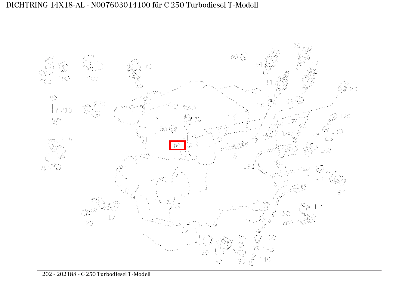 Dichtring 14X18-AL C 250 Turbodiesel T-Modell 202