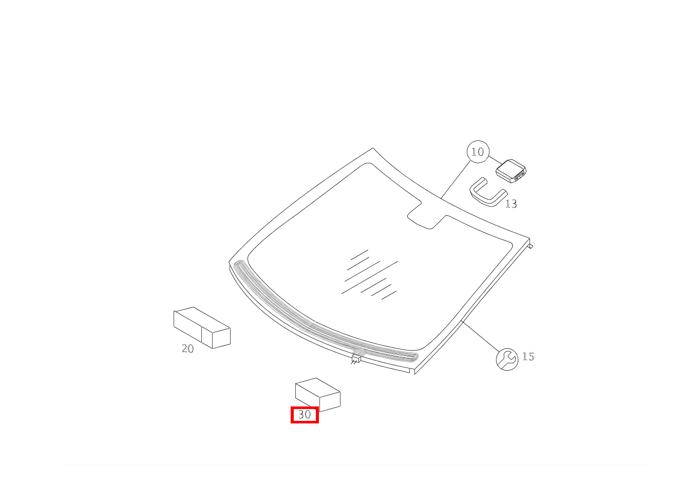 Zwischenlage EINGLASUNG WINDSCHUTZSCHEIBE; 14 X 8 X 5 MM Maybach 62 S (langer Radstand) 240 Zwischenlage EINGLASUNG WINDSCHUTZSCHEIBE; 14 X 8 X 5 MM Maybach 62 S (langer Radstand) 240