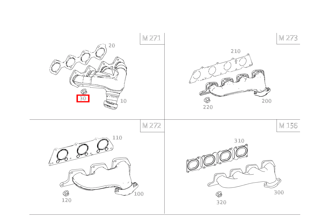 Sechskantmutter AUSPUFFKRUEMMER AN ZYLINDERKOPF E200NGT BE 212 Sechskantmutter AUSPUFFKRUEMMER AN ZYLINDERKOPF E200NGT BE 212