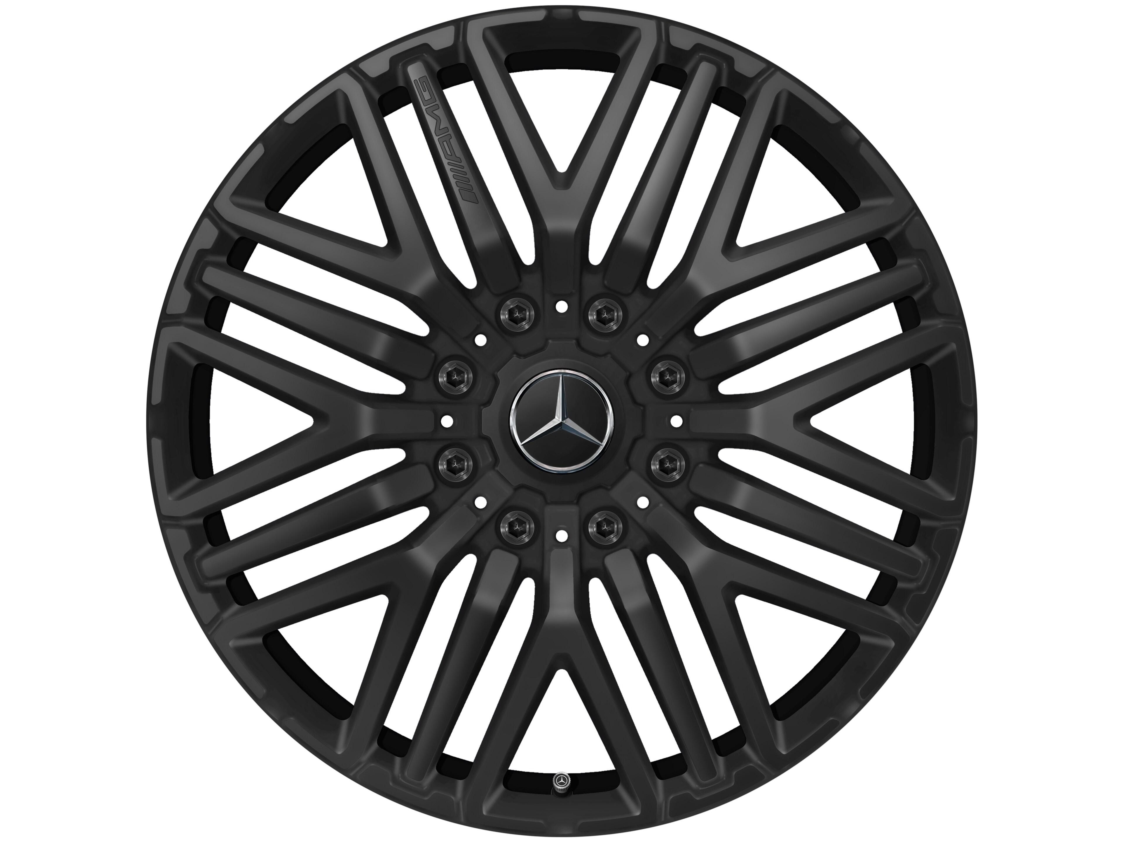 Mercedes-Benz - AMG Schmiederad im Kreuzspeichen-Design, 55,9 cm (22 Zoll) 9,5 J x 22 ET 60, schwarz matt