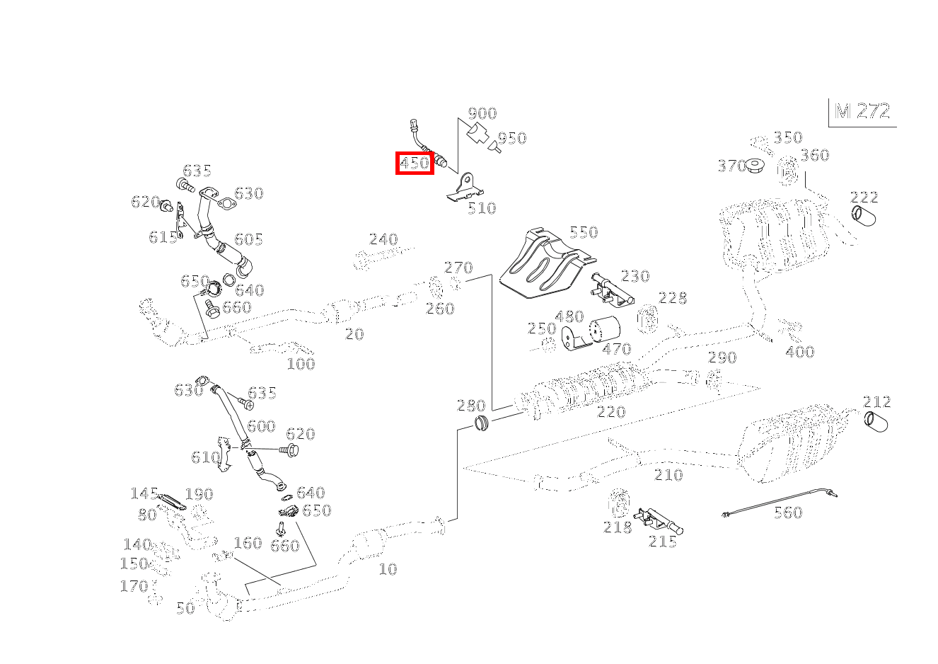 Lambdasonde O2-SONDE RECHTS NACH KAT E 280 T 4-MATIC 211