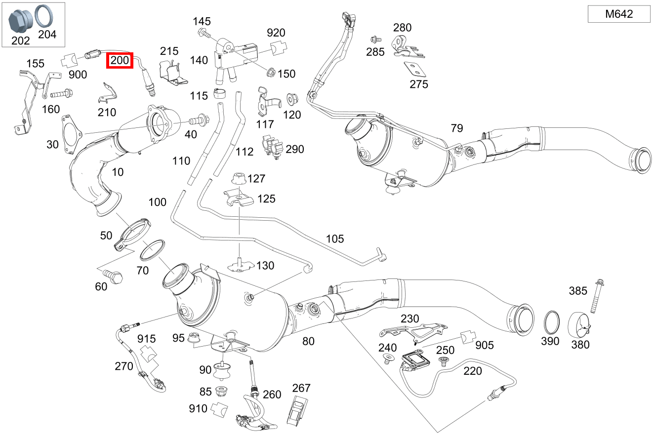 Lambdasonde Vorkatalysator ML/GLE 350 BT/D 4M 642826 292