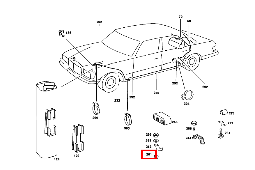 SCHRAUBE MIT RECHTECKKOPF 450 SEL 6.9 116 SCHRAUBE MIT RECHTECKKOPF 450 SEL 6.9 116