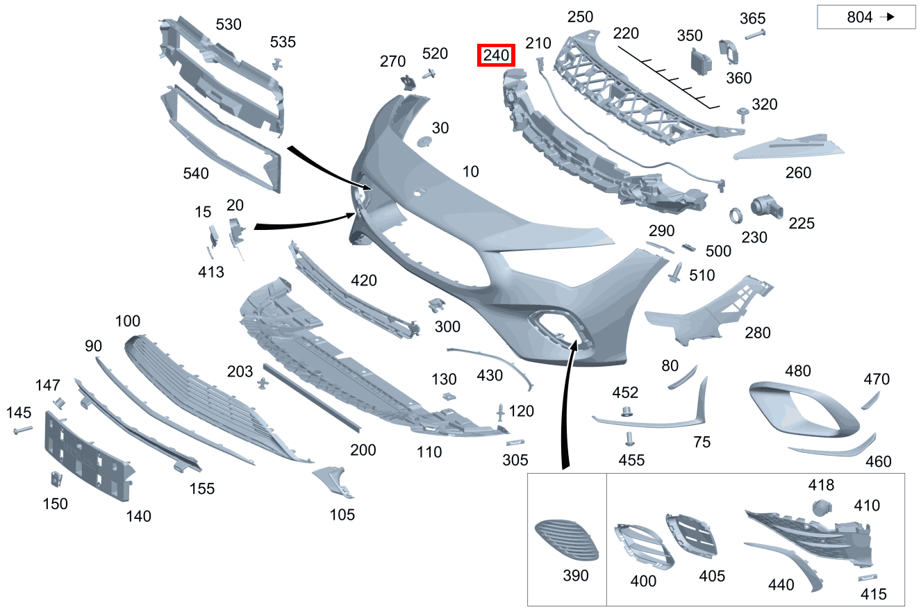 PRALLDAEMPFER STOSSFAENG. Mitte für CLA-Klasse 118 kaufen 
