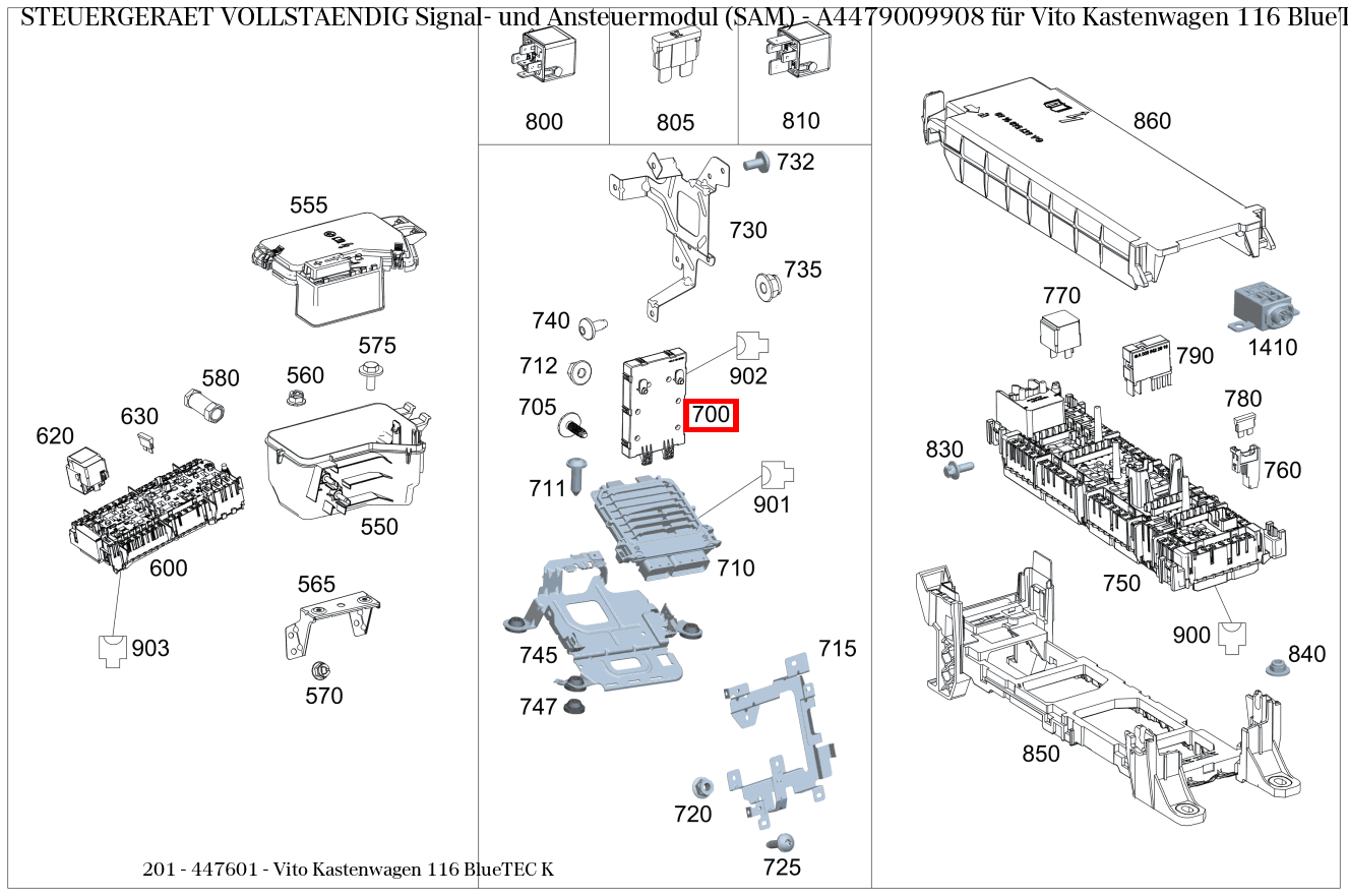 Steuergerät vollständig Signal- und Ansteuermodul (SAM) Vito Kastenwagen 116 BlueTEC K 201 Steuergerät vollständig Signal- und Ansteuermodul (SAM) Vito Kastenwagen 116 BlueTEC K 201