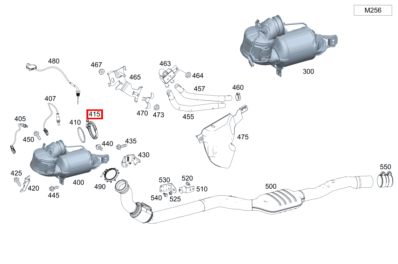 PROFILSCHELLE ABGASANLAGE ABGASANLAGE AN ABGASTURBOLADER Mercedes-AMG CLS 53 4MATIC+ 257